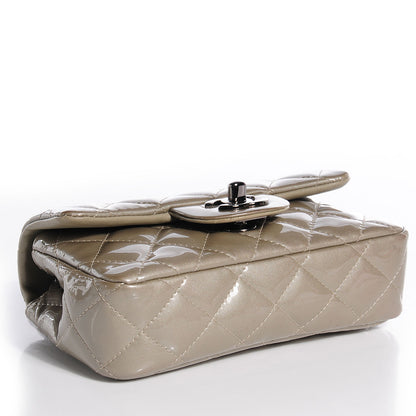 Chanel Patent Quilted Extra Mini Flap Grey 4 of 8