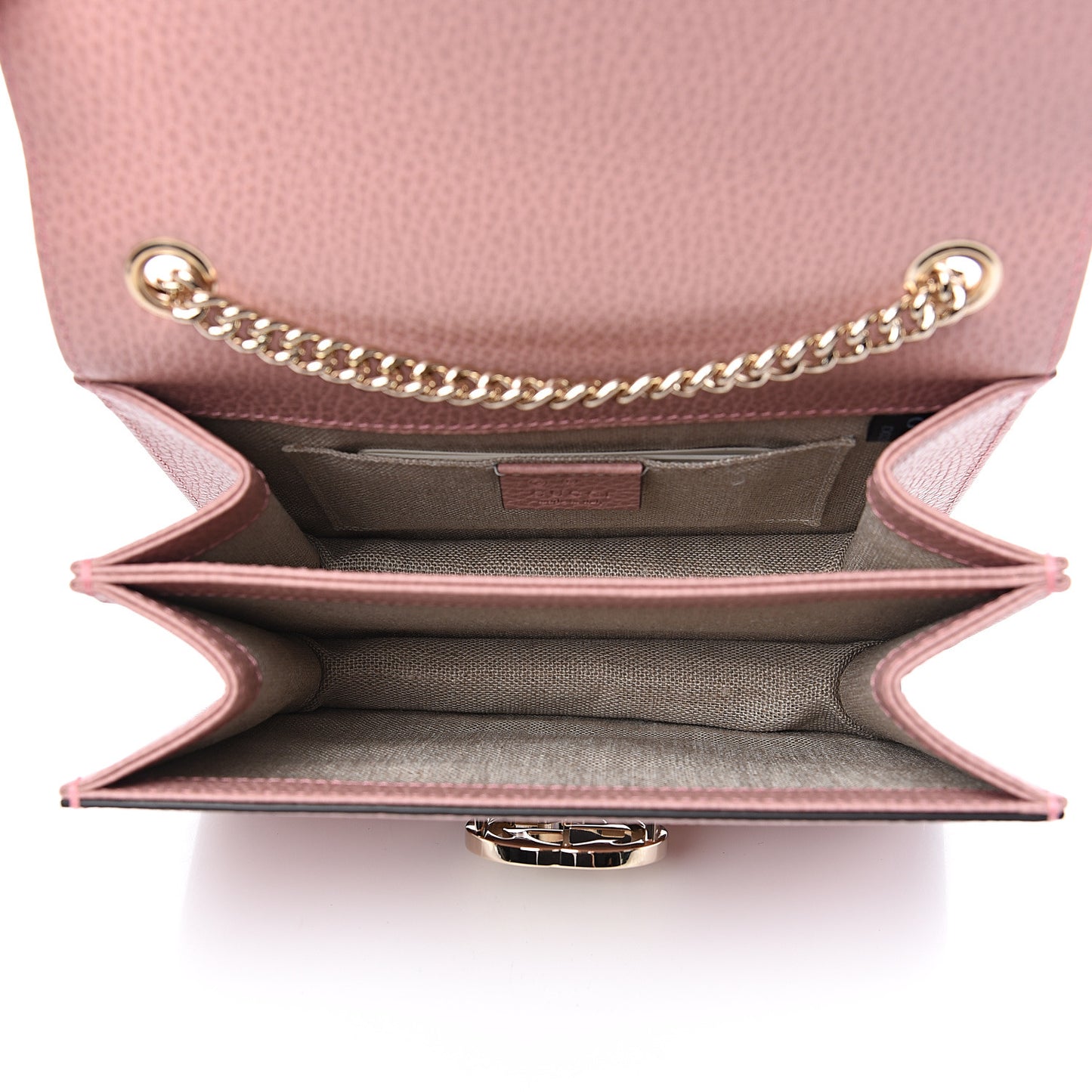 Dollar Calfskin Small Interlocking G Shoulder Bag Soft Pink