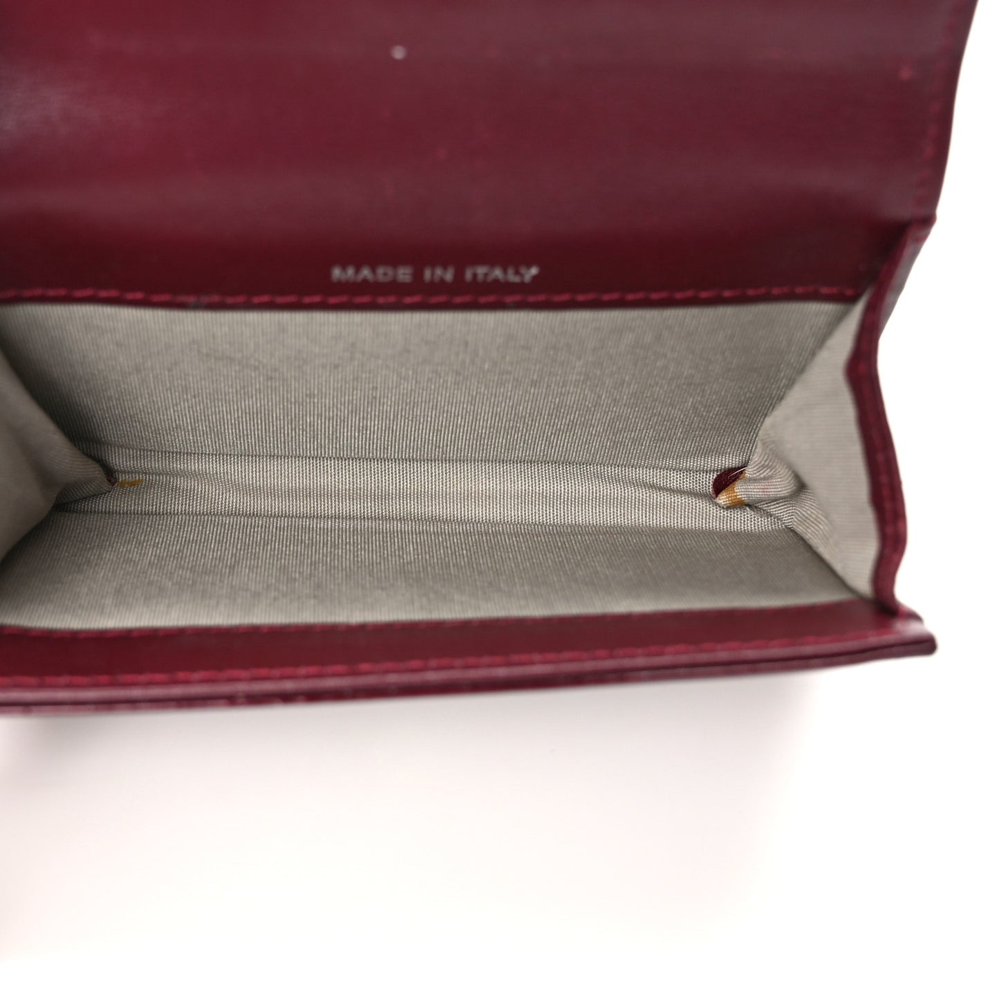 Patent Brilliant Flap Card Holder Burgundy