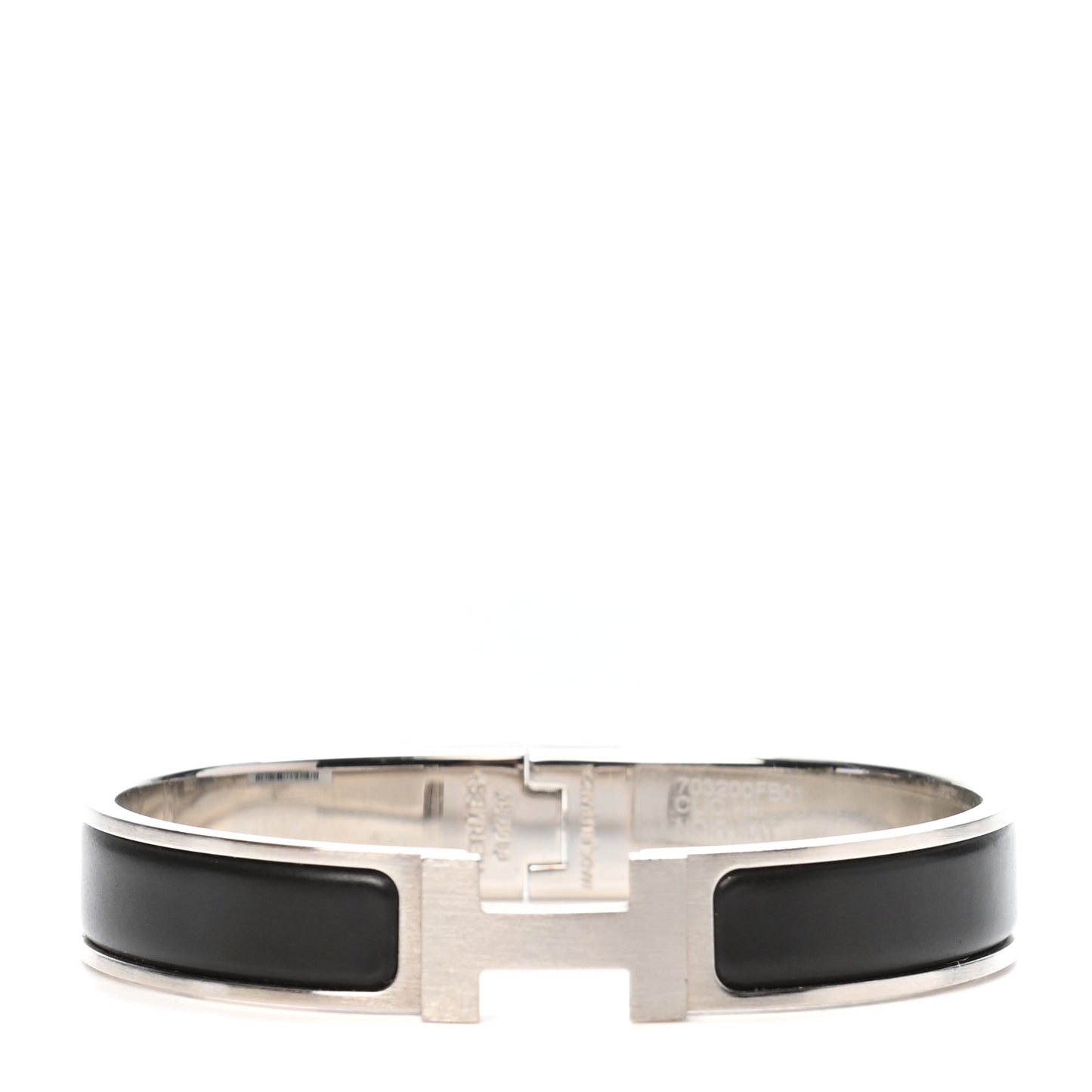 Matte Enamel Narrow Clic Clac HH Bracelet GM Black