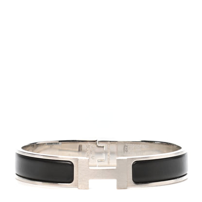 Hermes Matte Enamel Narrow Clic Clac HH Bracelet GM Black 1 of 6