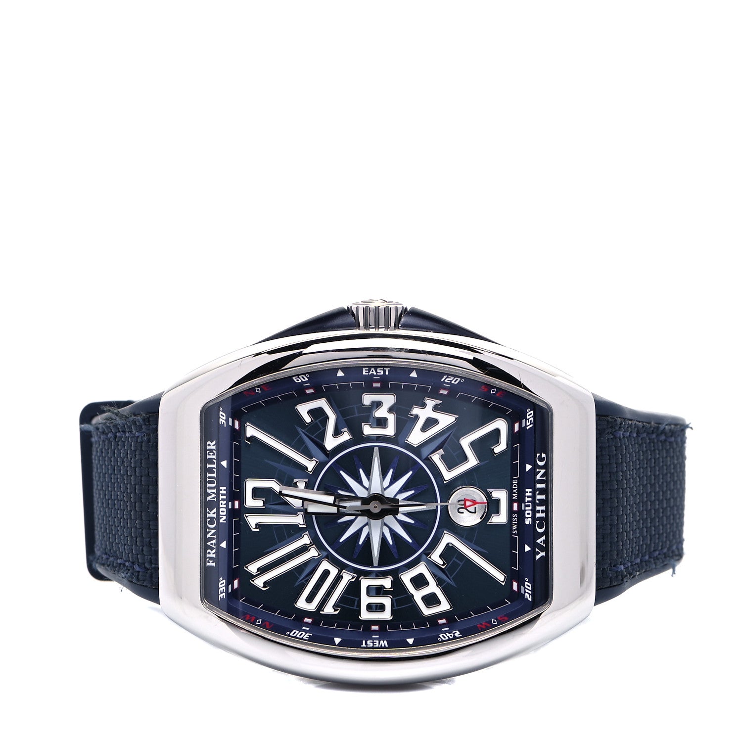 Franck Muller Stainless Steel Fabric Rubber 41mm Vanguard Yachting Automatic Watch Blue V41SCDTACBL 2 of 9