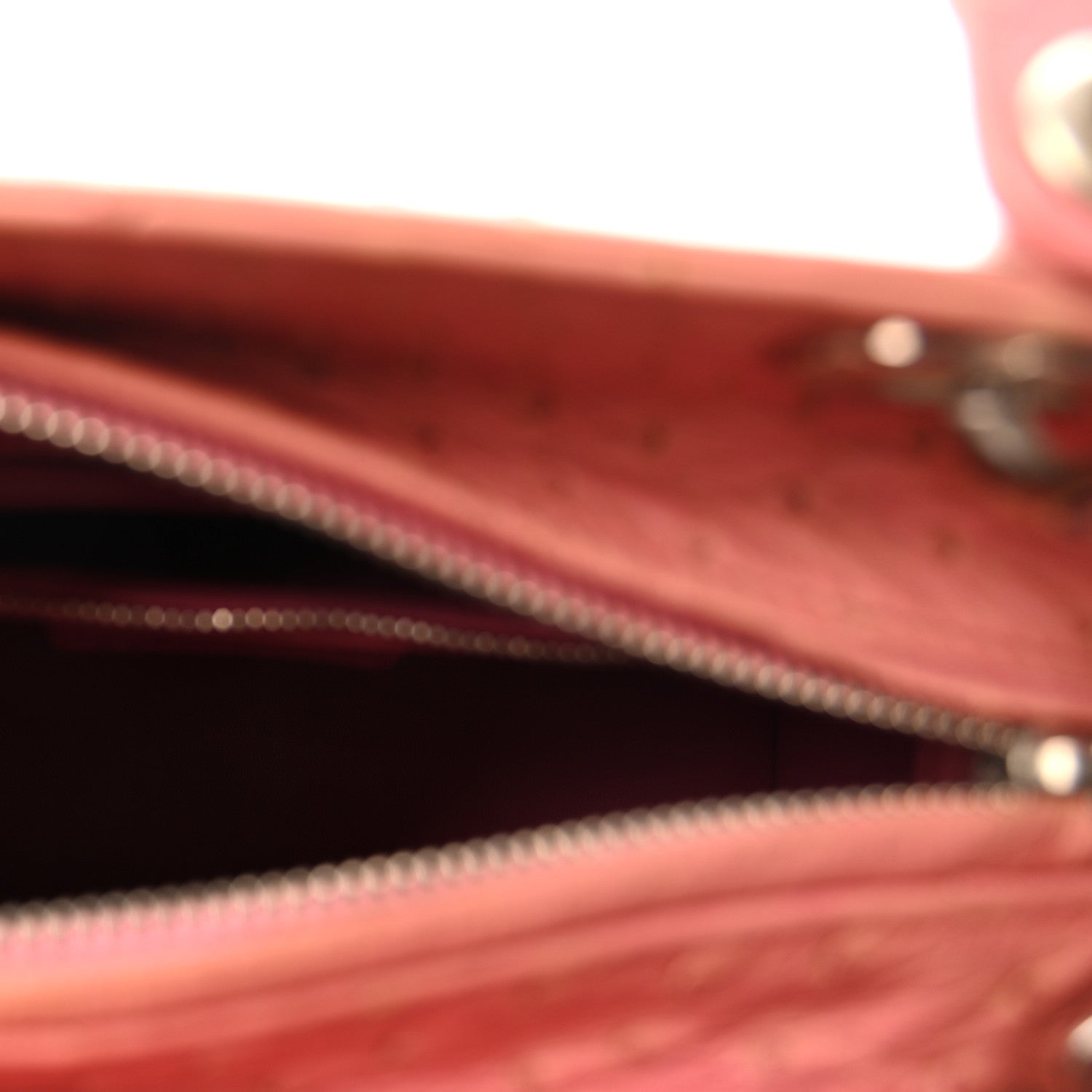 Christian Dior Ostrich Medium Lady Dior Pink 5 of 10
