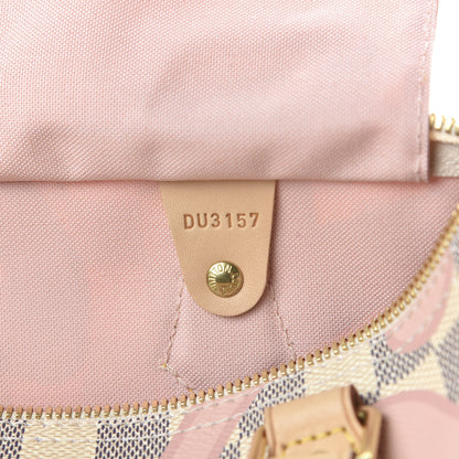 Louis Vuitton Damier Azur Tahitienne Speedy Bandouliere 30 Rose Ballerine 9 of 10