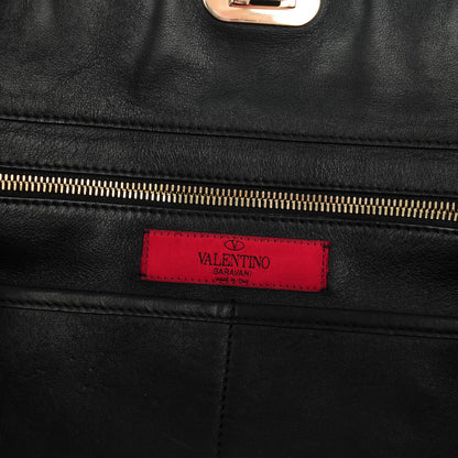 Valentino Garavani Vitello Medium Rockstud Tote Black 7 of 7