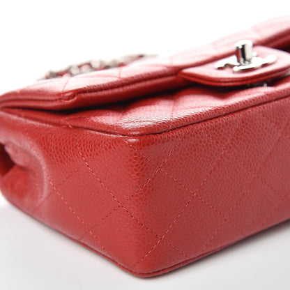 Chanel Caviar Quilted Mini Rectangular Flap Red 5 of 10