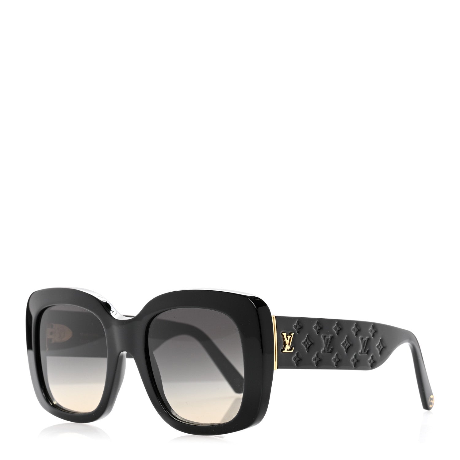 Louis Vuitton Square LV Empreinte Square Sunglasses Z1611W Black 1 of 6