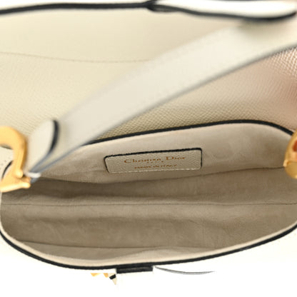 Christian Dior Grained Calfskin Mini Saddle Bag White 5 of 10