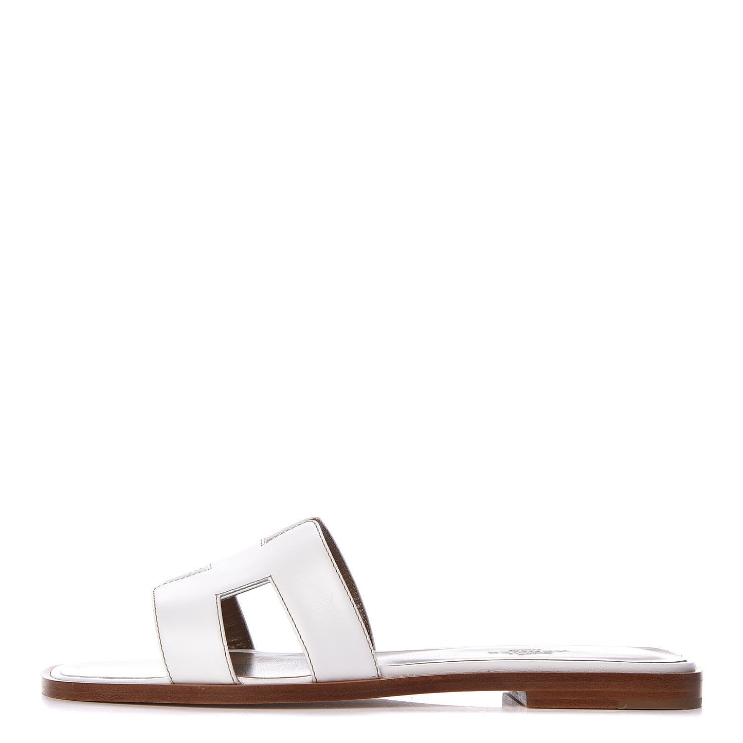 Box Calfskin Oran Sandals 37 White