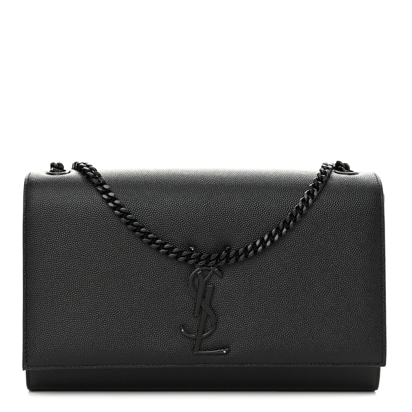 Grain De Poudre Medium Classic Monogram Monochrome Kate Satchel Black