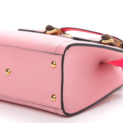 Gucci Wonka Grain Calfskin Mini Diana Tote Bag Wild Rose Fuxia Fluo 9 of 9
