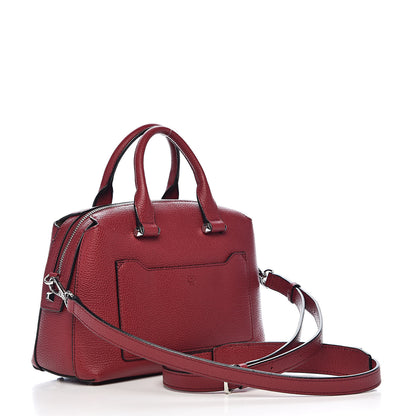 MCM Grained Calfskin Small Ella Boston Burgundy 3 of 14