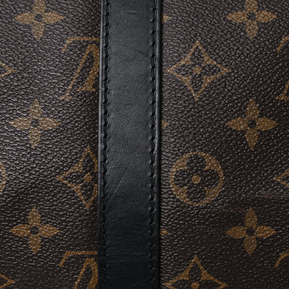 Louis Vuitton Monogram Macassar Keepall Bandouliere 55 17 of 24