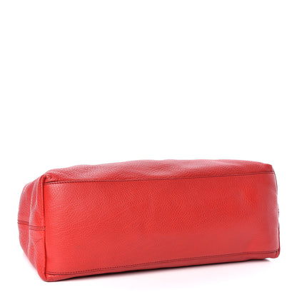 Gucci Pebbled Calfskin Medium Soho Chain Shoulder Bag Tabasco Red 4 of 9