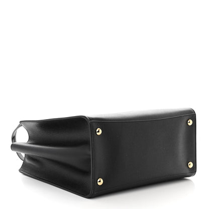 Salvatore Ferragamo Grainy Calfskin Gemini Tote Black 4 of 11