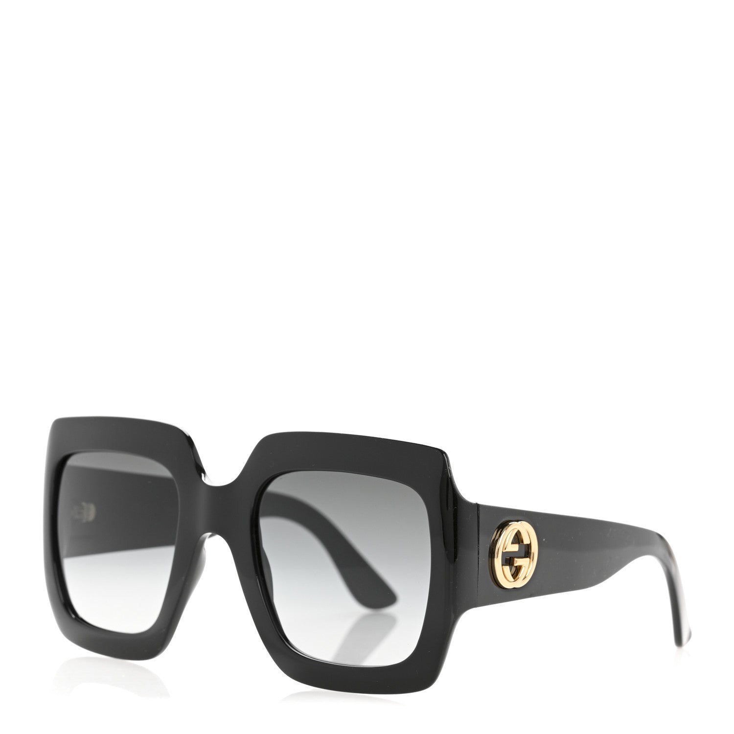 Gucci Acetate Square Frame Sunglasses GG0053S Black 1 of 8