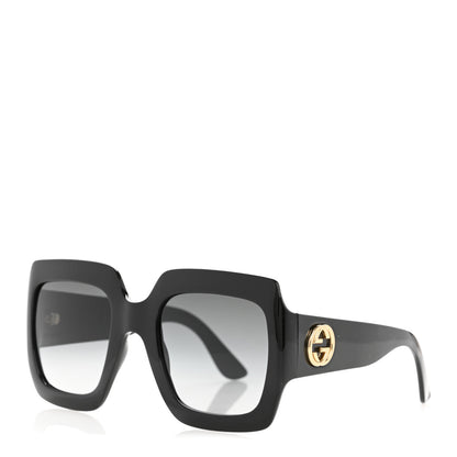 Gucci Acetate Square Frame Sunglasses GG0053S Black 1 of 8