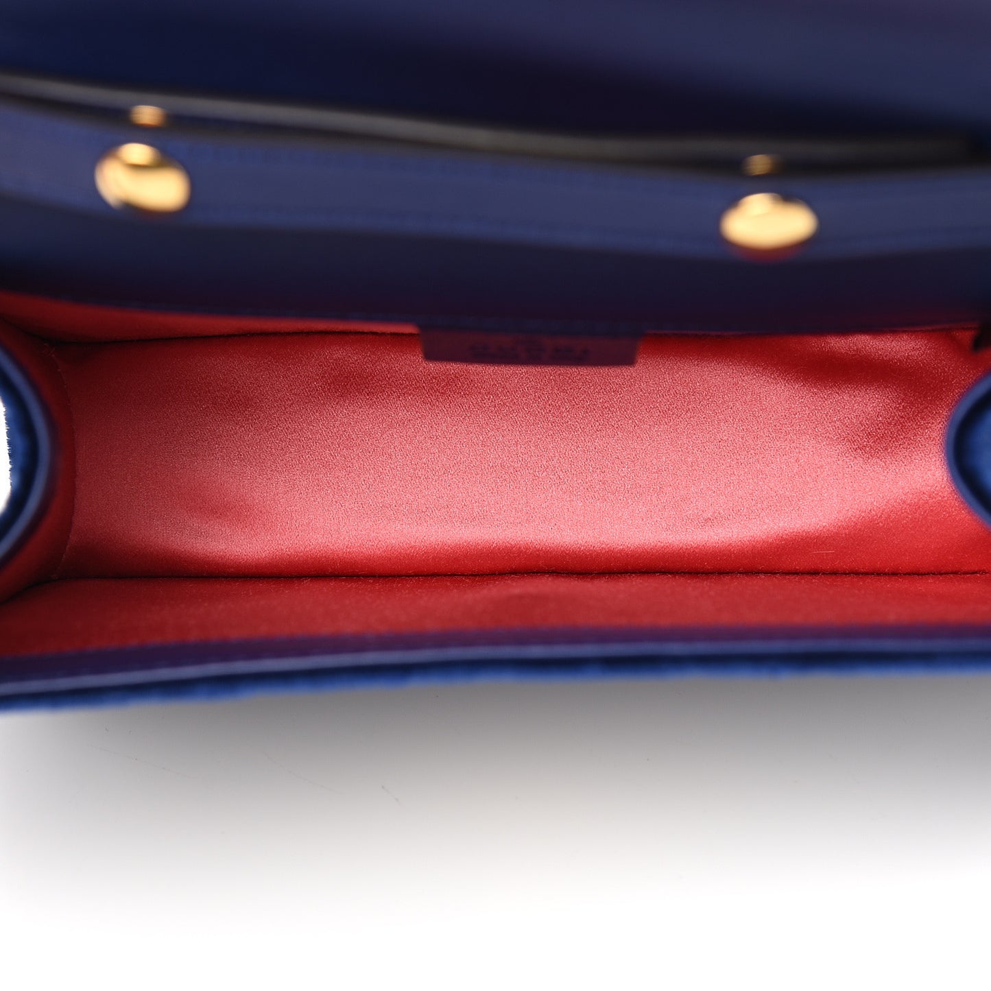 Velvet Crystal Square G Shoulder Bag Cobalt Blue