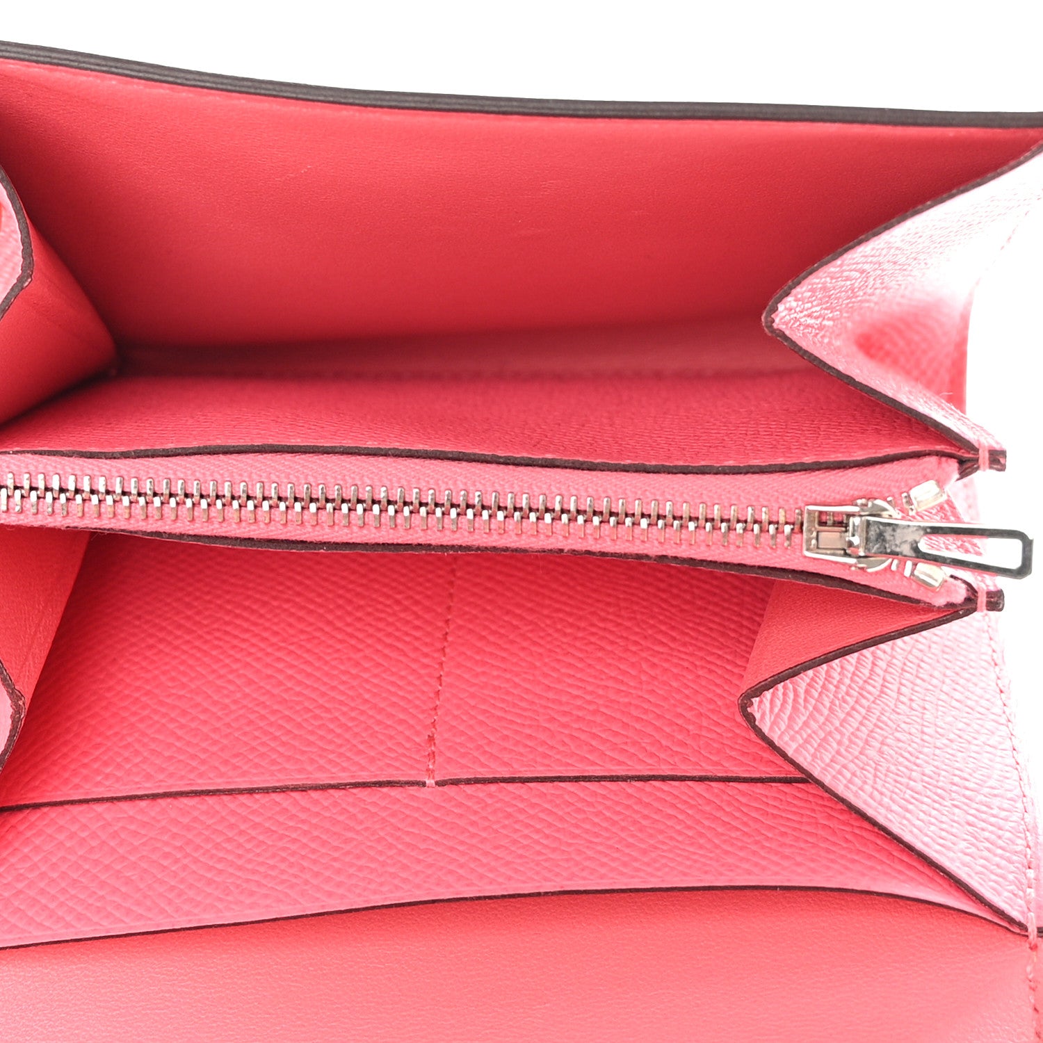 Hermes Epsom Constance Compact Passant Wallet Rose Azalee 5 of 9