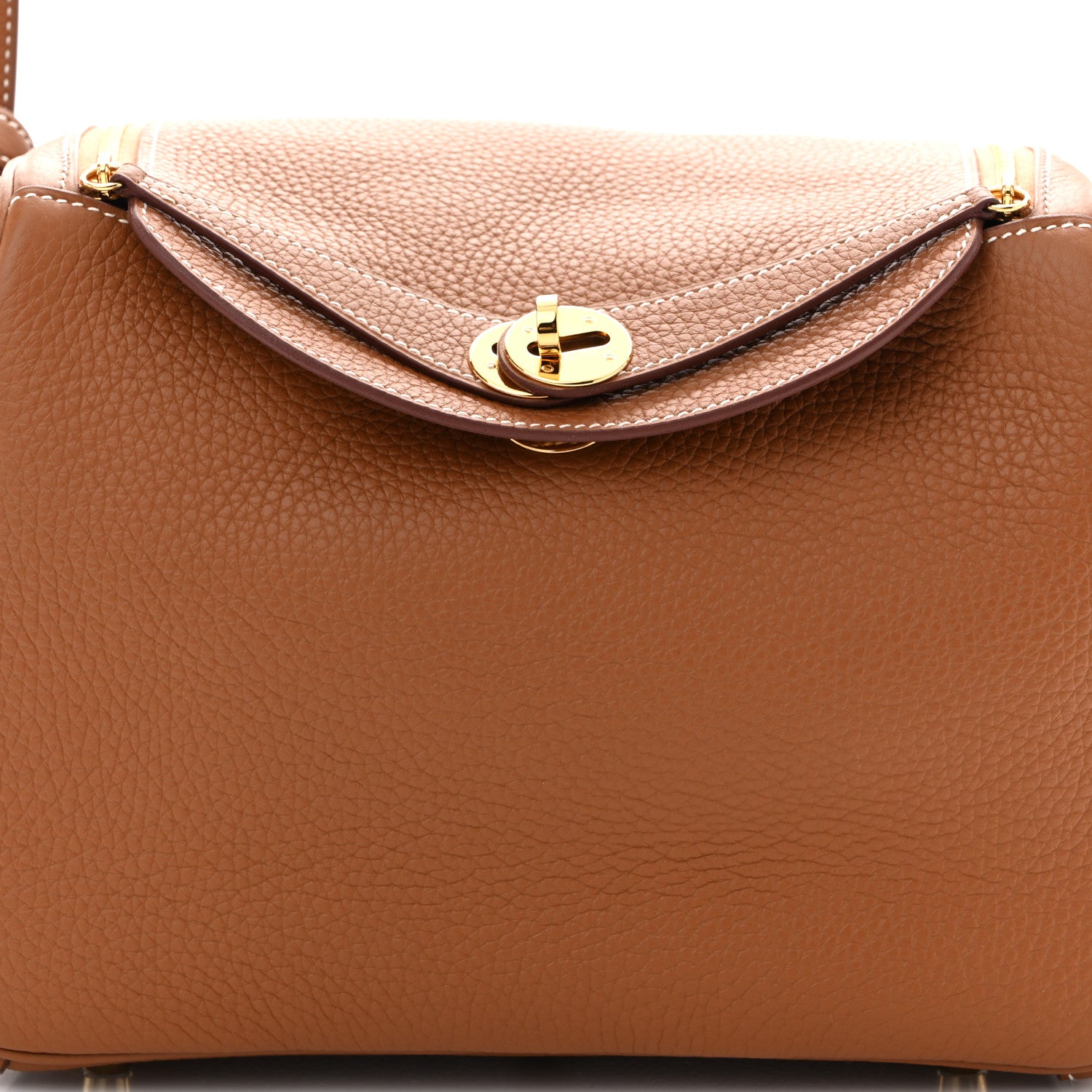 Hermes Taurillon Clemence Lindy 26 Gold 15 of 15
