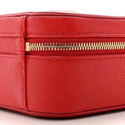 Chanel Caviar Quilted Medium CC Filigree Vanity Case Red 11 of 14
