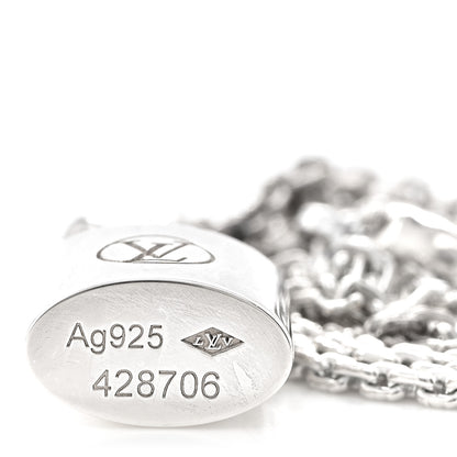 Louis Vuitton Sterling Silver Lockit Necklace 5 of 6