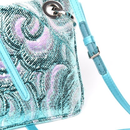 Miu Miu Tessuto Lurex Flap Clutch Turchese 15 of 15