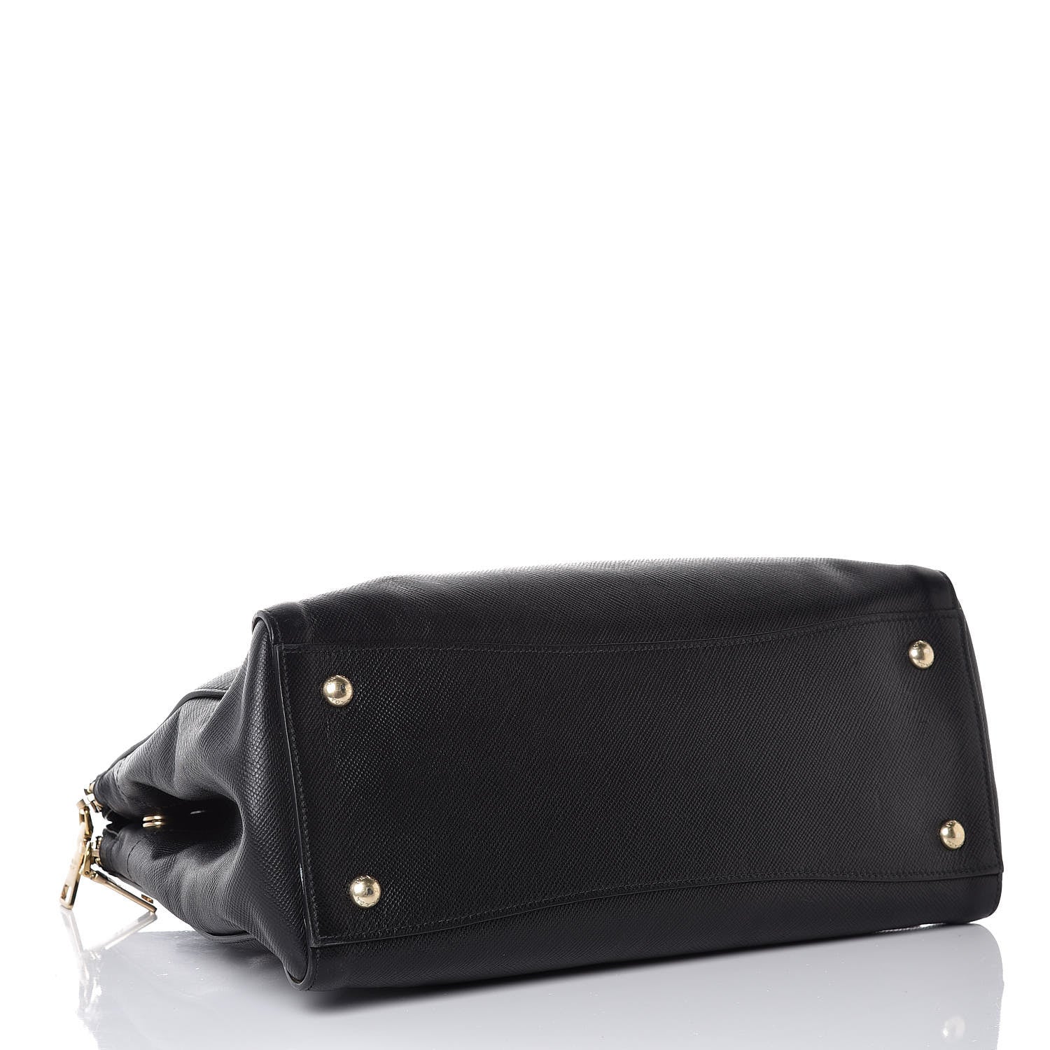 Prada Saffiano Large Double Zip Tote Black 4 of 7