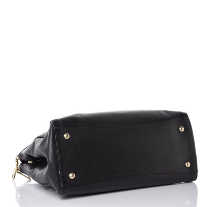 Prada Saffiano Large Double Zip Tote Black 4 of 7