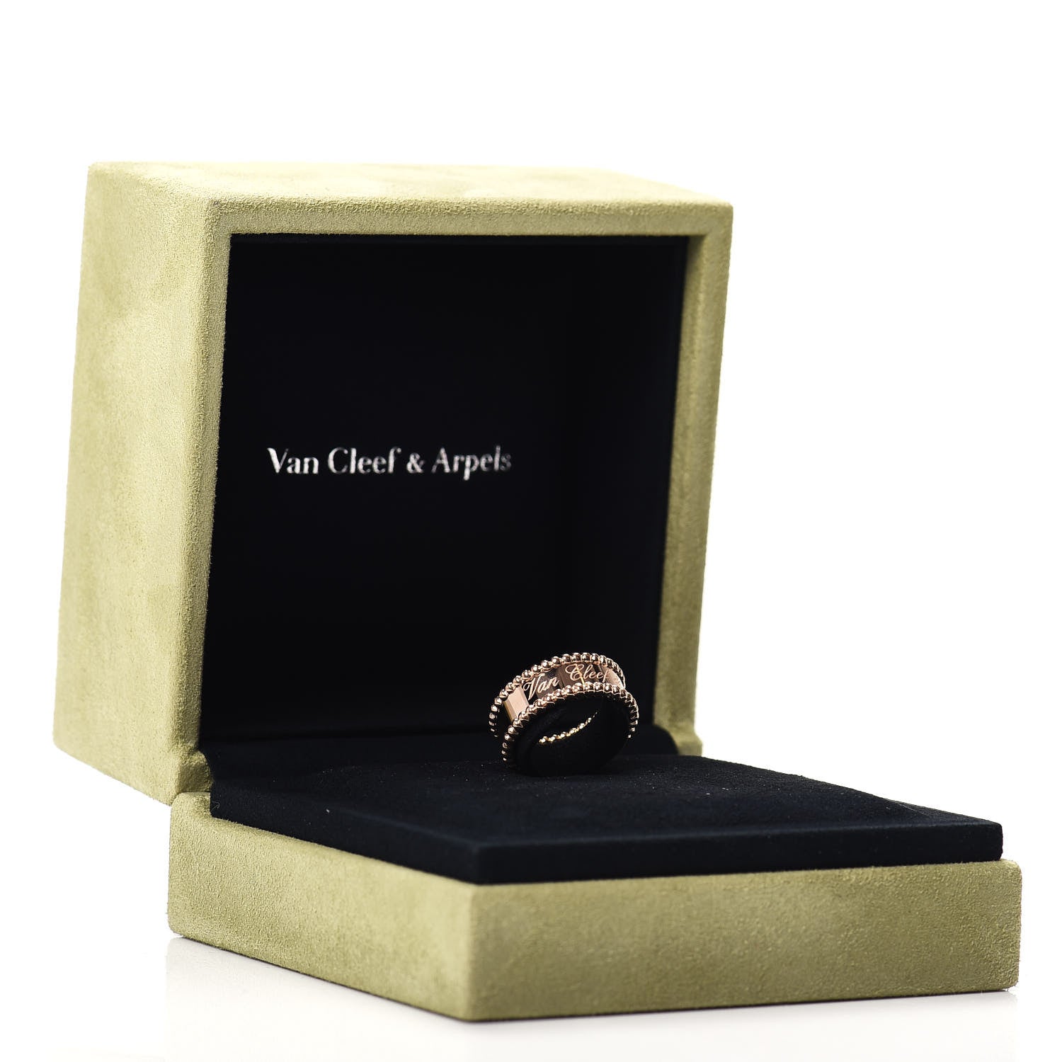 Van Cleef & Arpels 18K Rose Gold Perlee Signature Ring 52 6 5 of 5