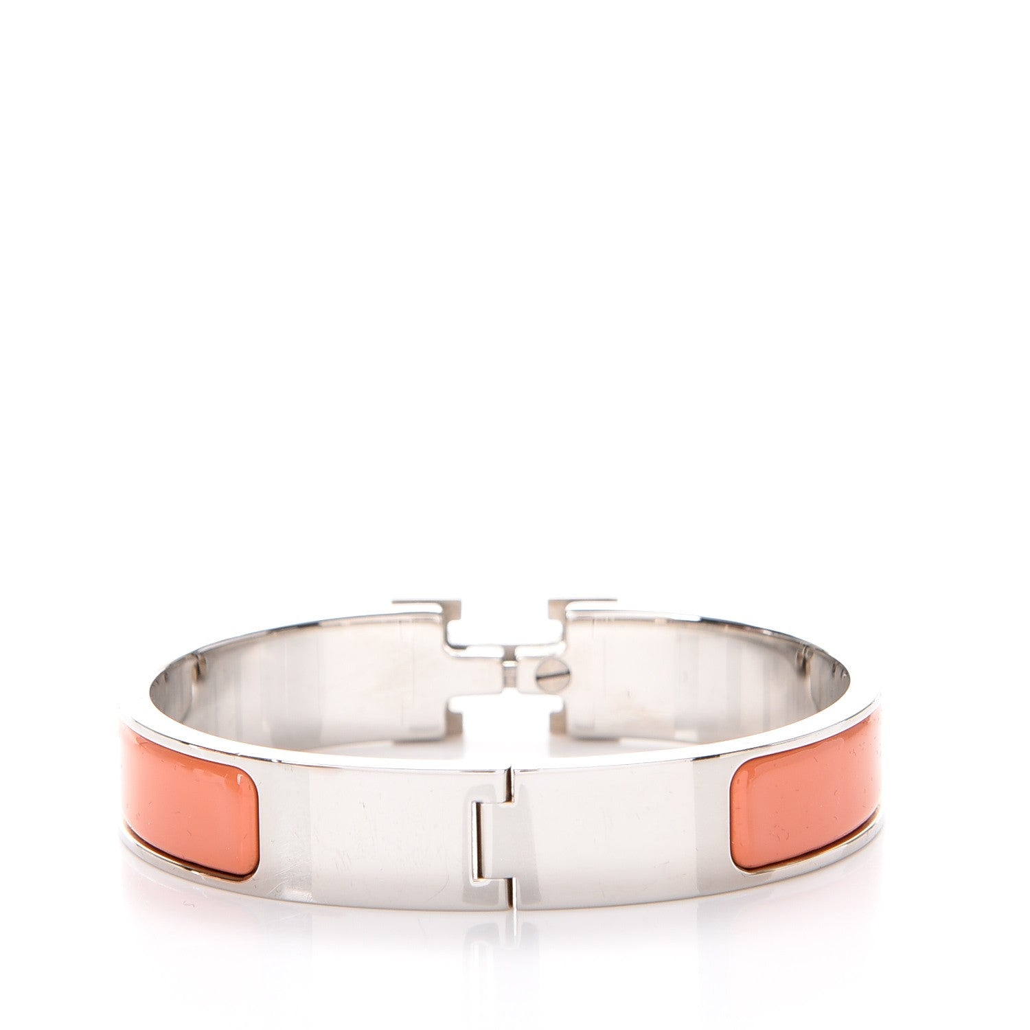 Hermes Enamel Narrow Clic Clac H Bracelet PM Mango 4 of 5