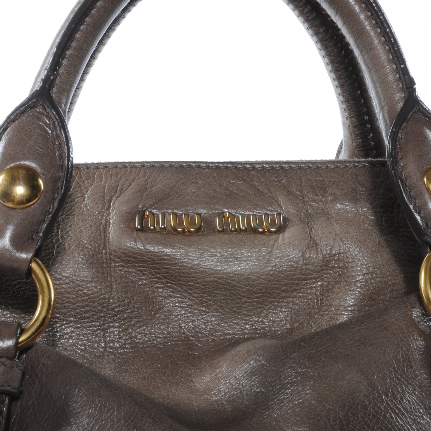 Leather Vitello Lux Bow Bag Fumo
