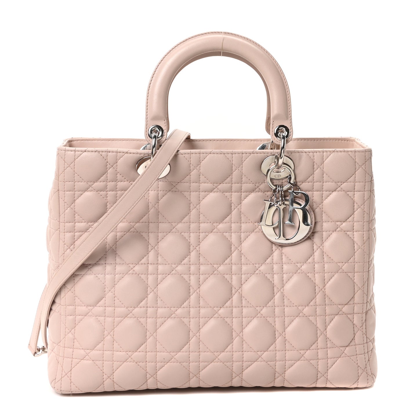 Lambskin Cannage Large Lady Dior Light Pink
