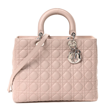 Christian Dior Lambskin Cannage Large Lady Dior Light Pink 1 of 10