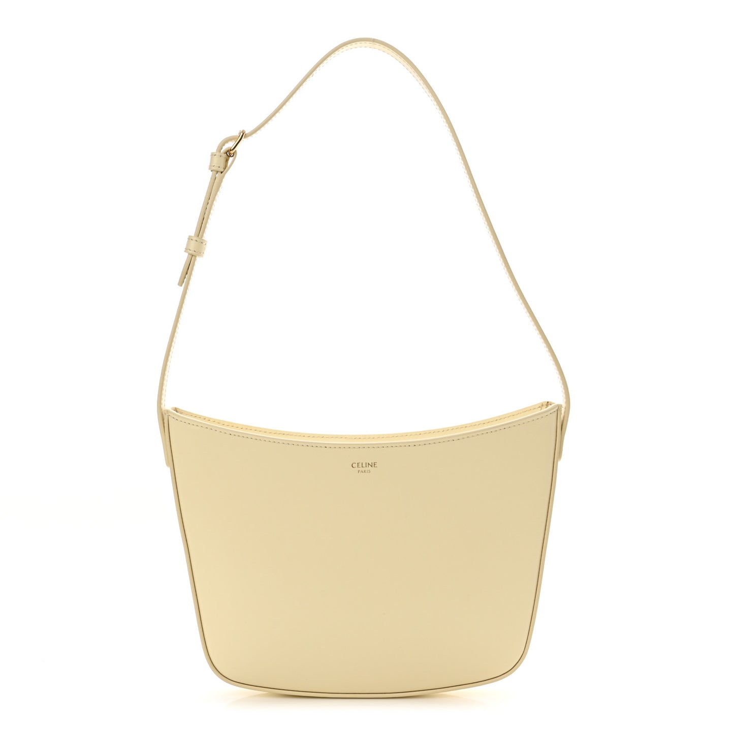 Shiny Calfskin Medium Croque Bag Sunlight