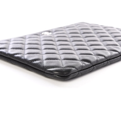 Chanel Caviar Quilted Medium Cosmetic Case Black 5 of 9