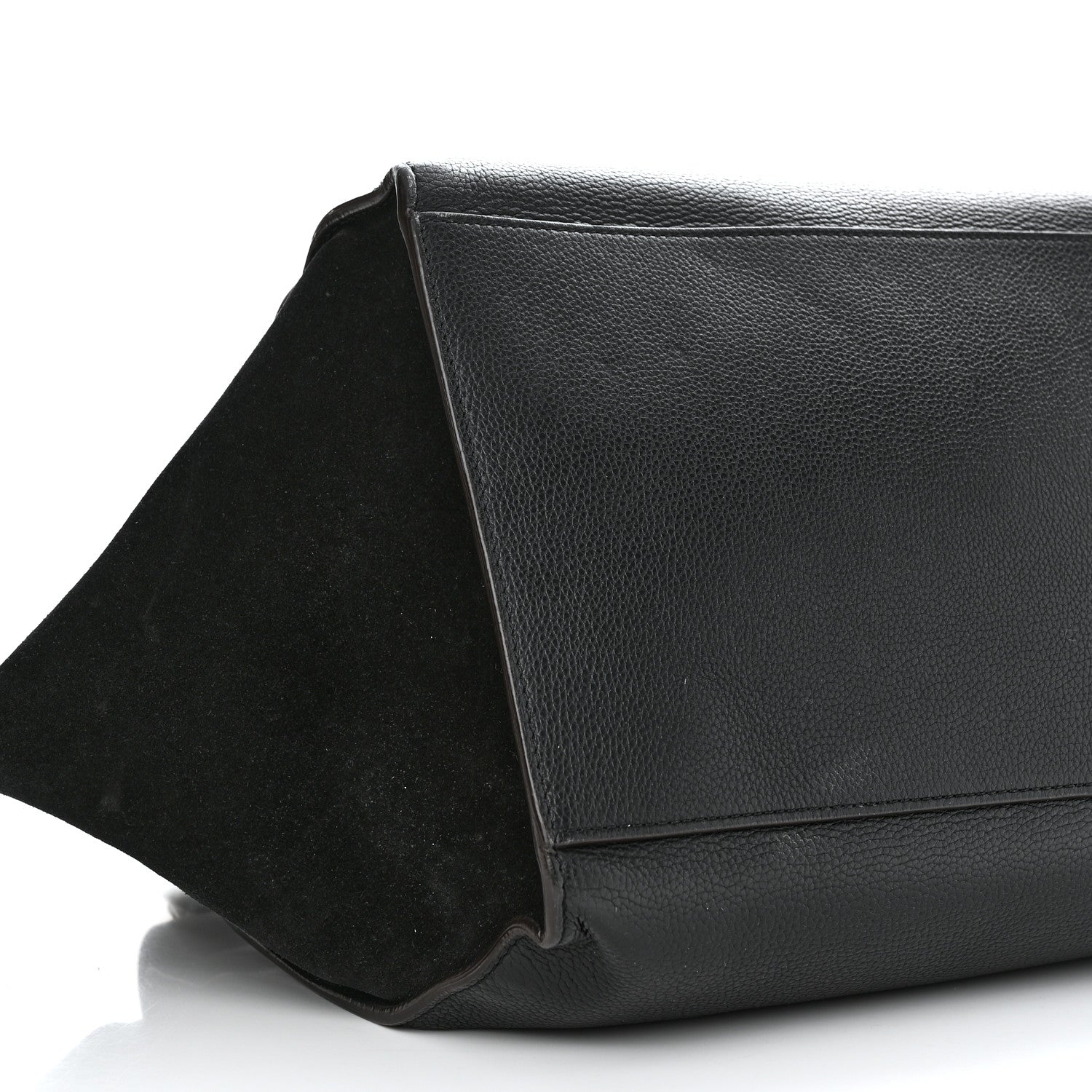 Celine Drummed Calfskin Suede Large Trapeze Black 8 of 12