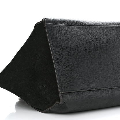 Celine Drummed Calfskin Suede Large Trapeze Black 8 of 12
