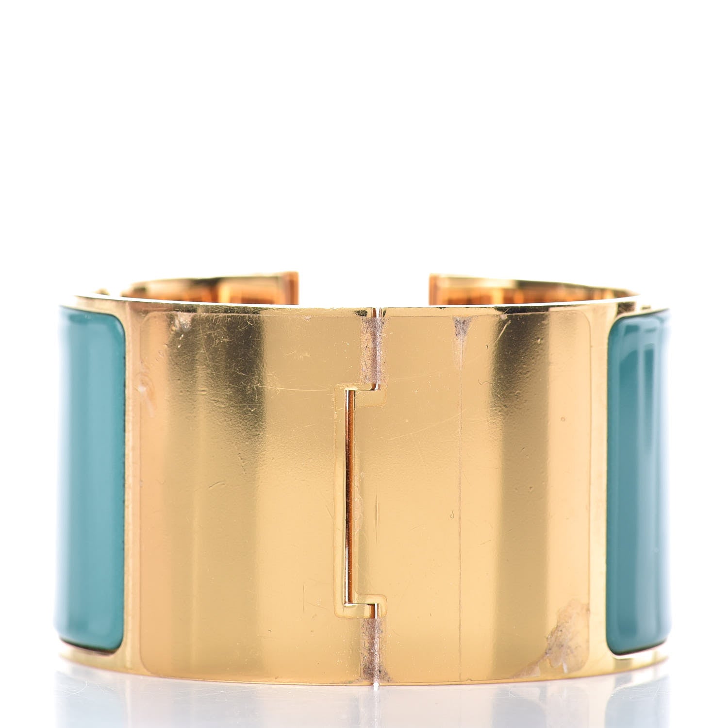 Hermes Enamel Extra Wide Clic Clac H Bracelet PM Emeraude 3 of 5