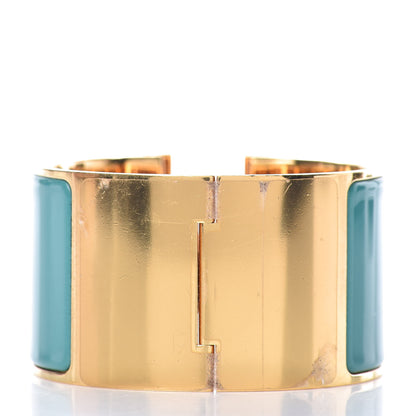 Hermes Enamel Extra Wide Clic Clac H Bracelet PM Emeraude 3 of 5