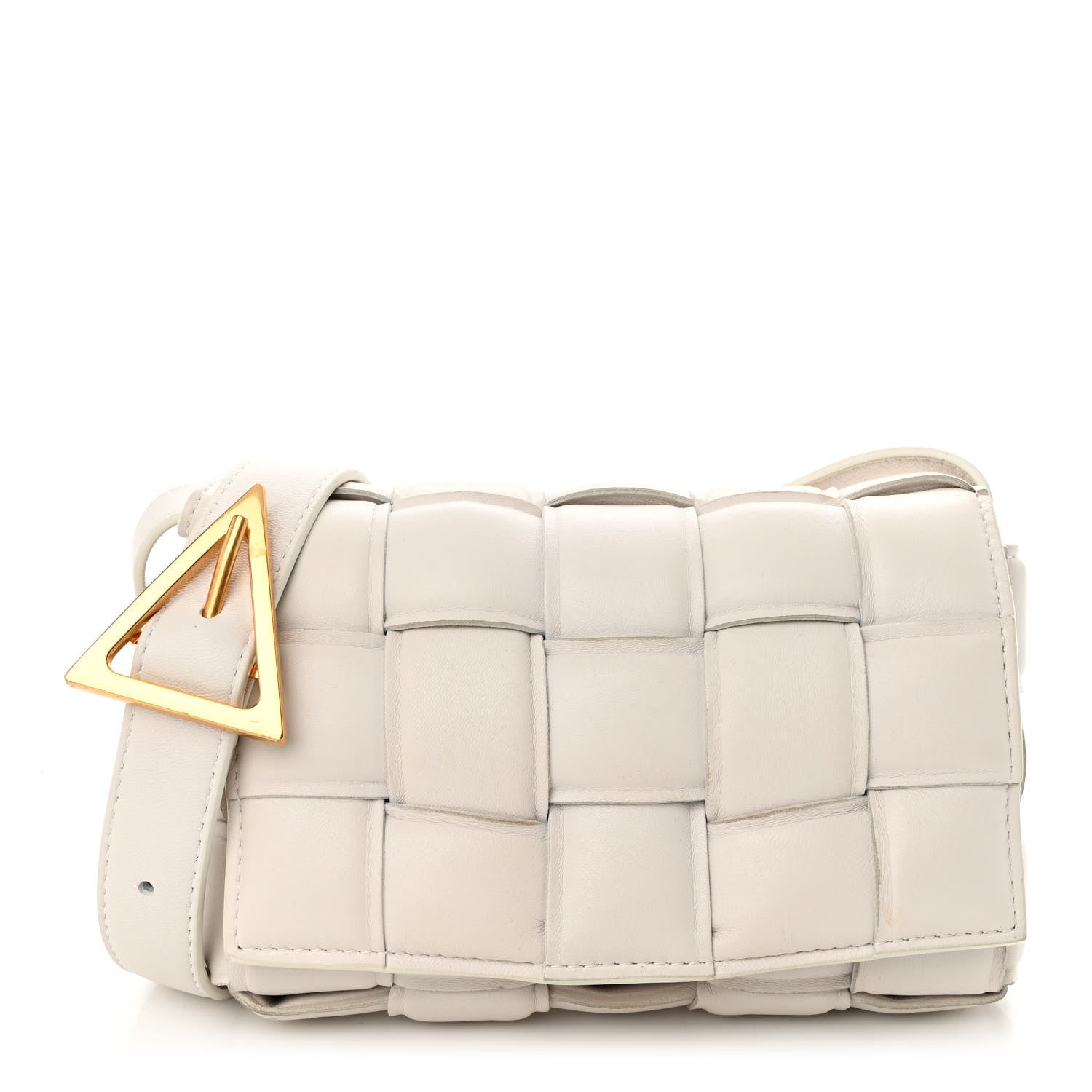 Bottega Veneta Nappa Maxi Intrecciato Small Padded Cassette Crossbody Bag Chalk 1 of 9