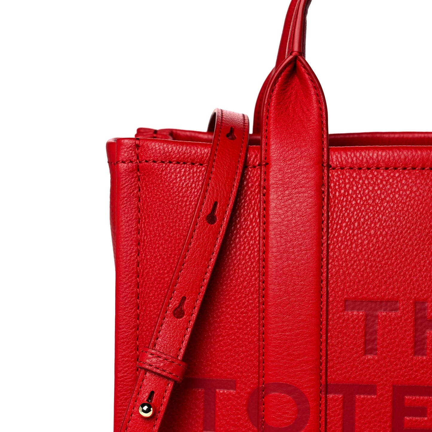 Grained Calfskin Medium The Tote Bag True Red