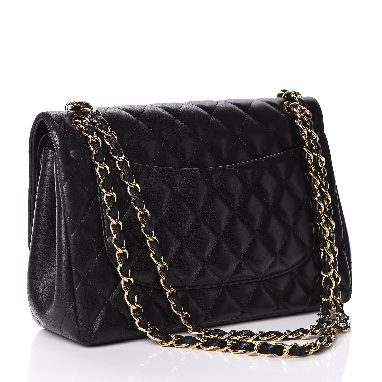 Chanel Lambskin Quilted Jumbo Double Flap Black 4 of 14