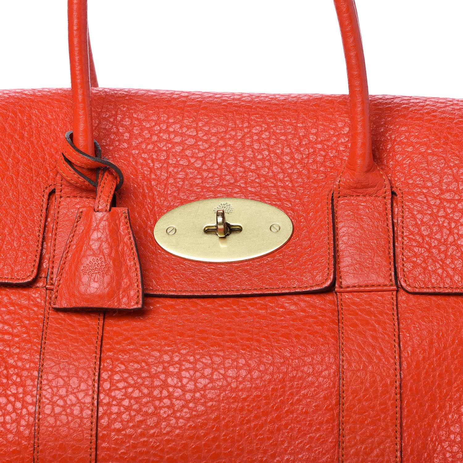 Mulberry Shiny Grain Bayswater Flame 11 of 12