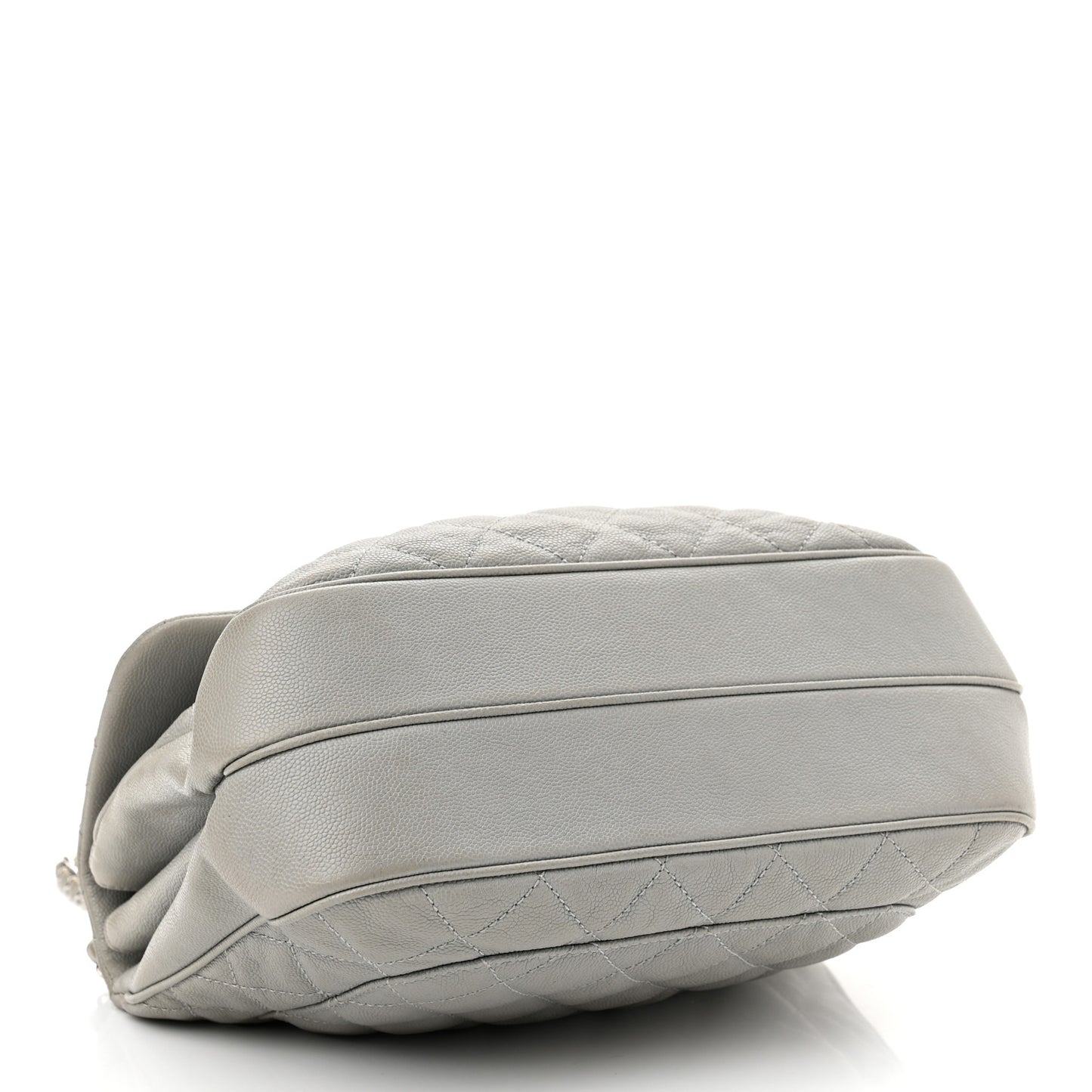 Caviar Quilted Large Urban Companion Flap Grey