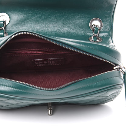Chanel Aged Calfskin Quilted Small Easy Flap Green 5 of 10
