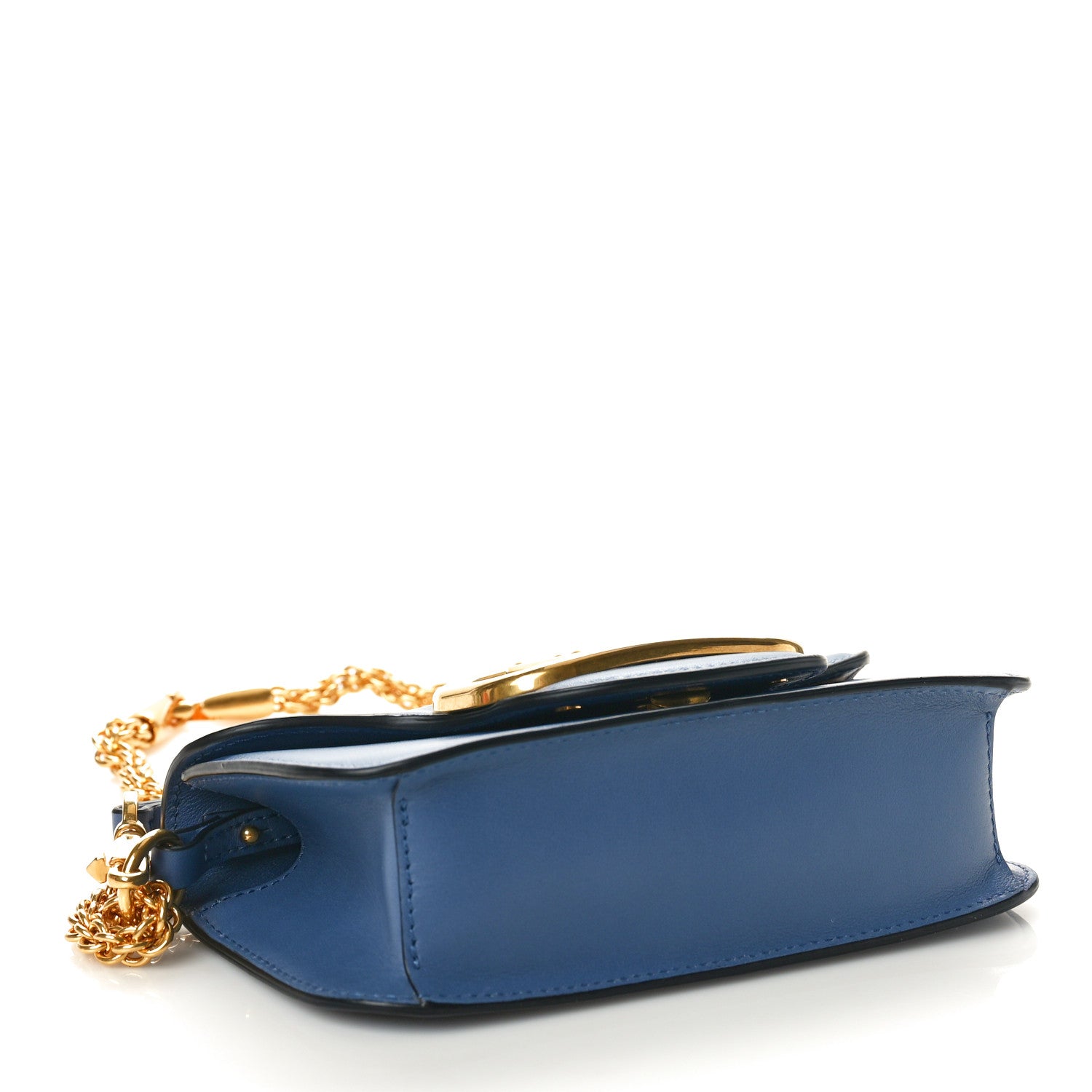 Valentino Garavani Calfskin Vlogo Small Loco Shoulder Bag Blue 4 of 9