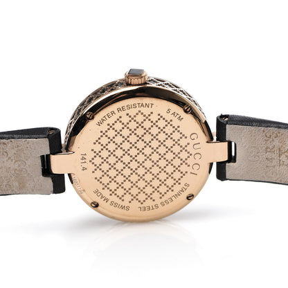 Gucci Stainless Steel Calfskin 32mm Diamantissima Quartz Watch Black 8 of 8