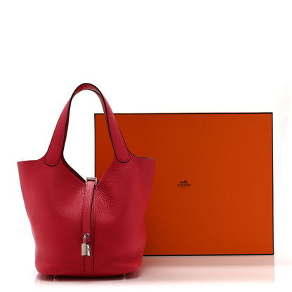 Hermes Taurillon Clemence Picotin Lock 22 MM Rose Mexico 11 of 11