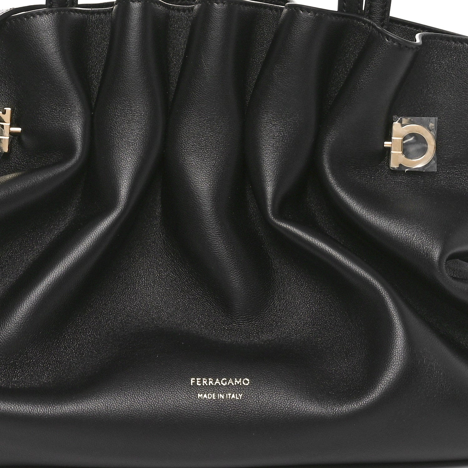 Salvatore Ferragamo Lambskin Medium Dumpling Soft Bag Black 8 of 10